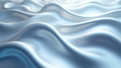 Obraz premium Abstract, elegant waves in a soft, flowing pattern, creating a sense of fluidity and movement. The light catches the surfaces, producing highlights and shadows. 