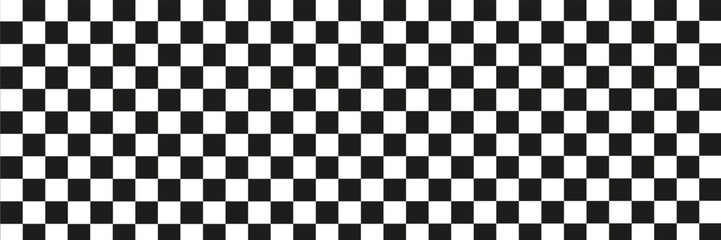 Fototapeta premium Black and white checkered pattern, Checkerboard seamless pattern