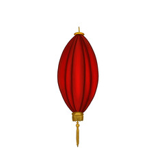 Obraz premium Elegant Red Oval Lantern Illustration Festive Asian Decor
