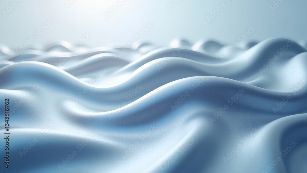 Poster abstract wavy silk textile with soft color gradations. the smooth, rippling surface creates a sense 