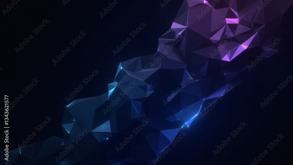 Fototapete abstract digital illustration with geometric shapes and vibrant colors. a flowing composition of int