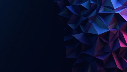 Obraz premium a vibrant abstract geometric background with triangular shapes in shades of blue and pink