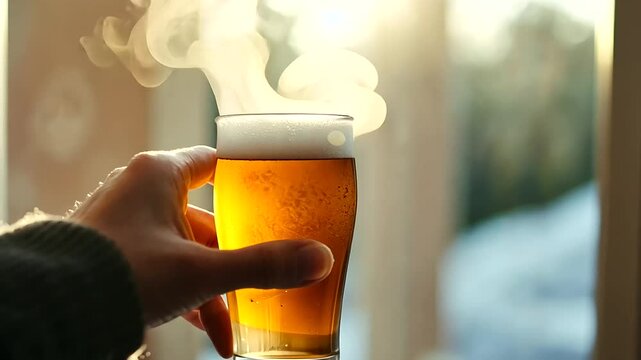 Refreshing cold soda on a hot summer day