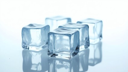 clear ice cubes with nice reflection