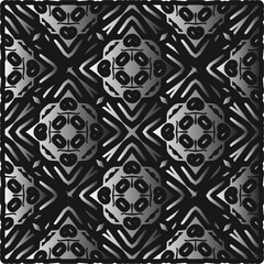 Silver metallic gradient with repeat Pattern . Abstract metallic background.