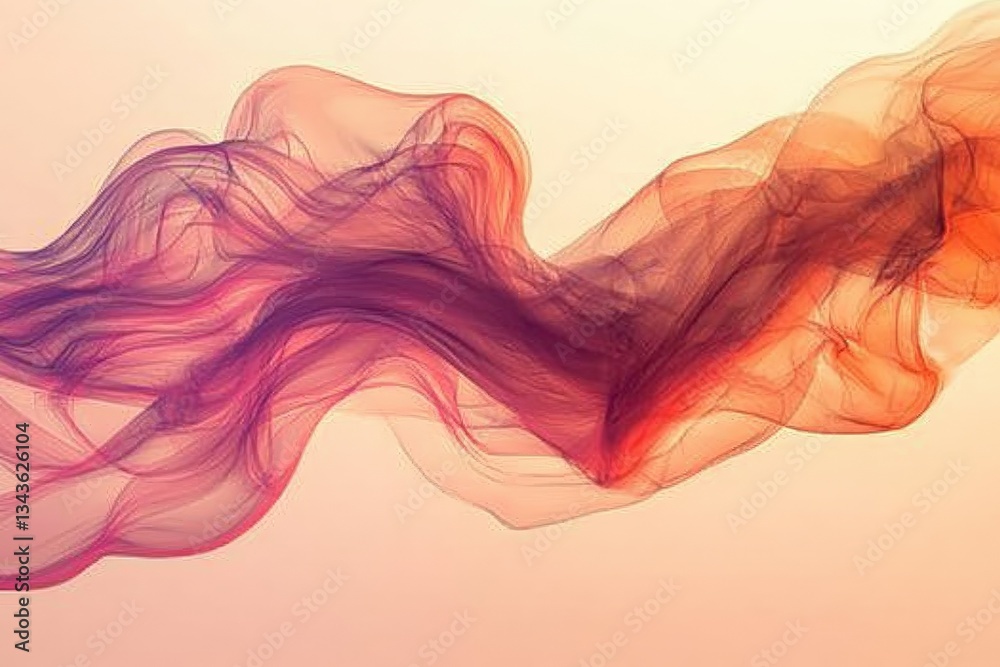 Poster abstract flow of colorful smoke swirling in the air creates an artistic and dreamy atmosphere