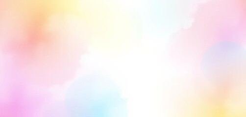 Dreamy rainbow pastel ombre watercolor background, perfect for digital art & design, summer, gradient