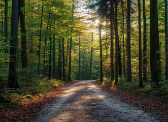 Obraz premium road in the forest