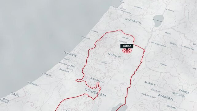 Geographical and Cultural Overview of Tubas A Detailed Map of the Palestinian West Bank City