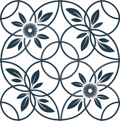 Seamless Geometric and Optical Illusion Patterns in Black and White