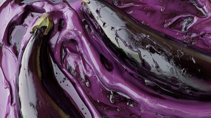 Obraz premium Abstract Eggplant Art: Vibrant Purple Texture