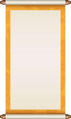 Ancient Chinese Traditional Scroll, Elegant Oriental Banner with Classic Patterns, suitable for various Oriental and Chinese-style designs, as well as festivals and celebrations.