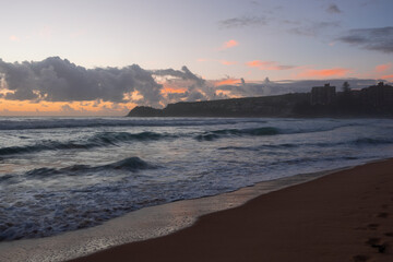 Obraz premium Morning view at Manly Beach, Sydney, Australia.