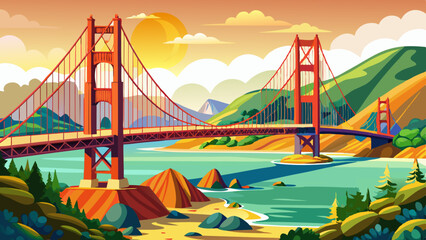 Golden bridge in san francisco