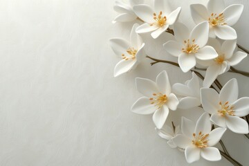 Obraz premium 3D icon of Wintersweet flowers, displayed with a traditional Chinese background for cultural visuals.