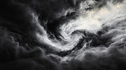 Mesmerizing Abstract Black and White Swirling Smoke Background