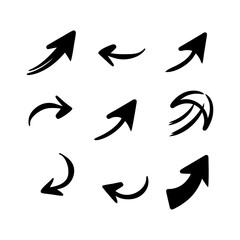 Hand drawn arrow collection set