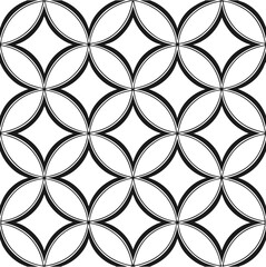 Fototapeta premium Seamless Geometric and Optical Illusion Patterns in Black and White