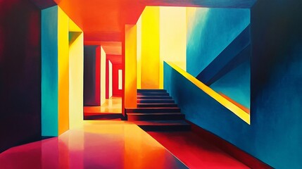 Vibrant Bright Light Patterns in Bold Diagonal Colors for Design Projects