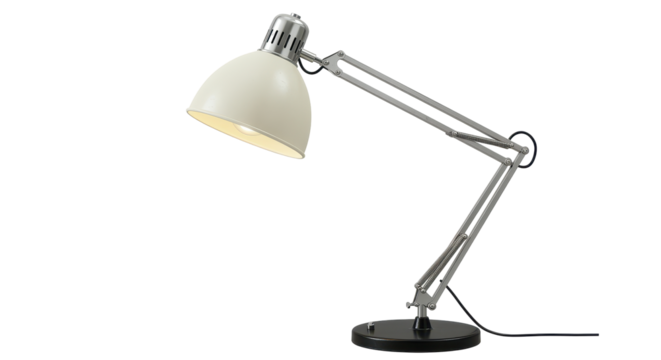 Isolated Metal Desk Lamp
