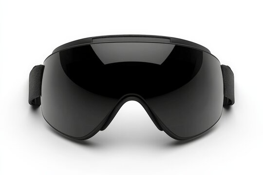 High-tech black goggles designed for immersive experiences in gaming or virtual reality activities indoors