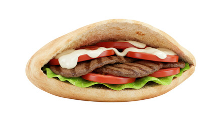 Isolated Kebab Sandwich
