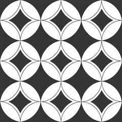 Fototapeta premium Seamless Geometric and Optical Illusion Patterns in Black and White