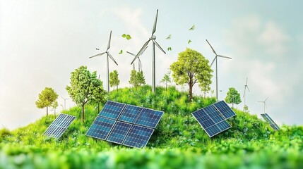 solar panels on green grass