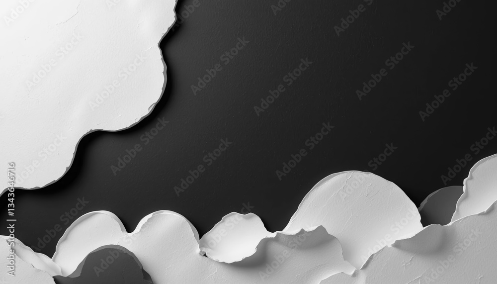 Poster Artistic paper texture creation studio space image abstract minimal environment top-down view conceptual design