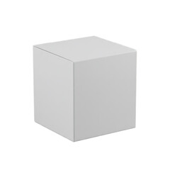 Blank white square box product packaging design template
