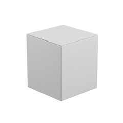 Blank white square box product packaging design template