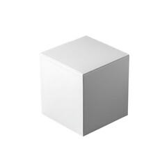 Blank white square box product packaging design template