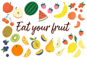 Fruit Elements illustrations - Colorful collection