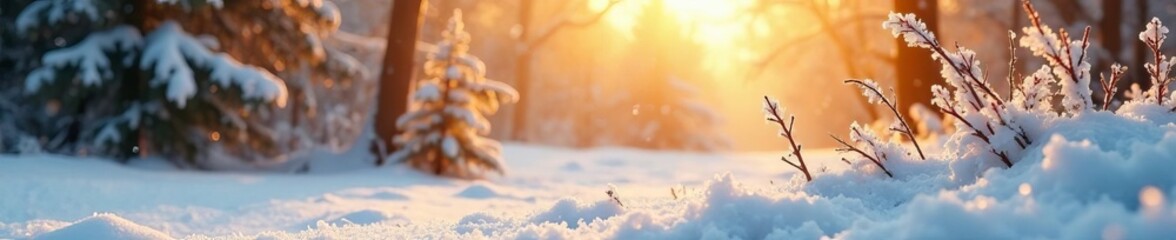 Fototapeta premium Luxurious gold and white winter scene with glistening frost, gold, white, winter
