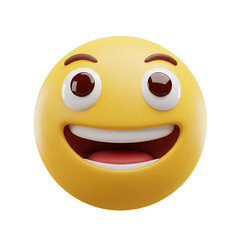 joyful 3D emoji laughing heartily expressing pure happiness and amusement