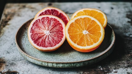 Citrus Fruits on a Plate