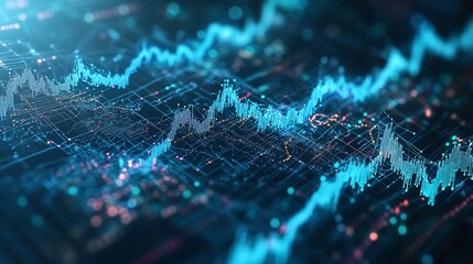 Abstract Data Waves Flowing Dynamically Across Circuit Board. AI Generated