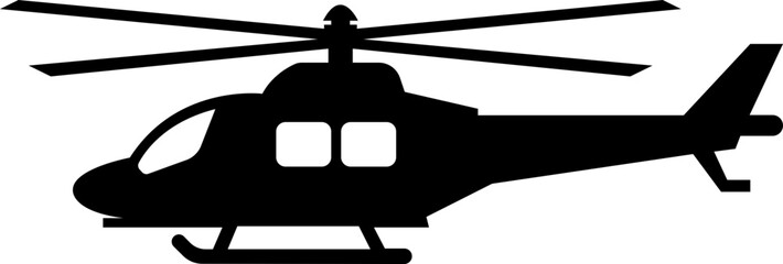 Helicopter icon.Flat creative element from airport icons collection. helicopter silhouettes vector illustrations isolated on white background.vector black aircraft.