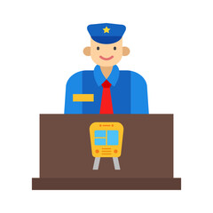 Information Desk flat icon