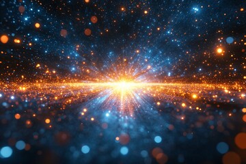 Cosmic explosion of stars and energy creating a vibrant celestial scene in deep space