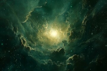 Obraz premium Nebula of stars cosmic clouds light glowing