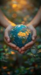 earth day. planet earth in your hands 