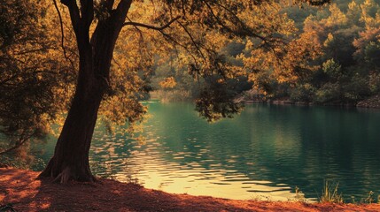 Serene Fairy Lake Landscape Reflection Image