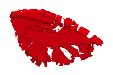 red powder isolated on transparent background.