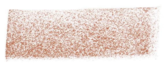 Separate brown crayon brush strokes on transparent background.