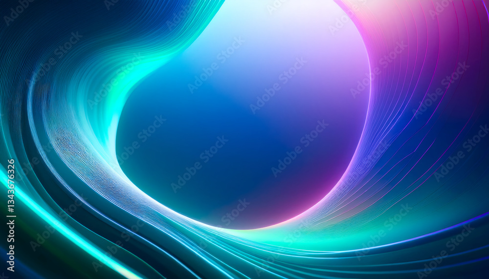 Poster Captivating abstract swirl of colors creating a mesmerizing visual experience in digital art