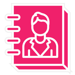 Vector Design Contact List Icon Style