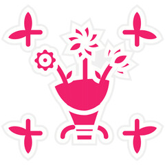 Vector Design Flower Bouquet Icon Style