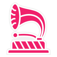 Vector Design Gramophone Icon Style