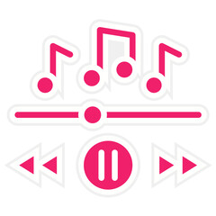 Vector Design Music Icon Style